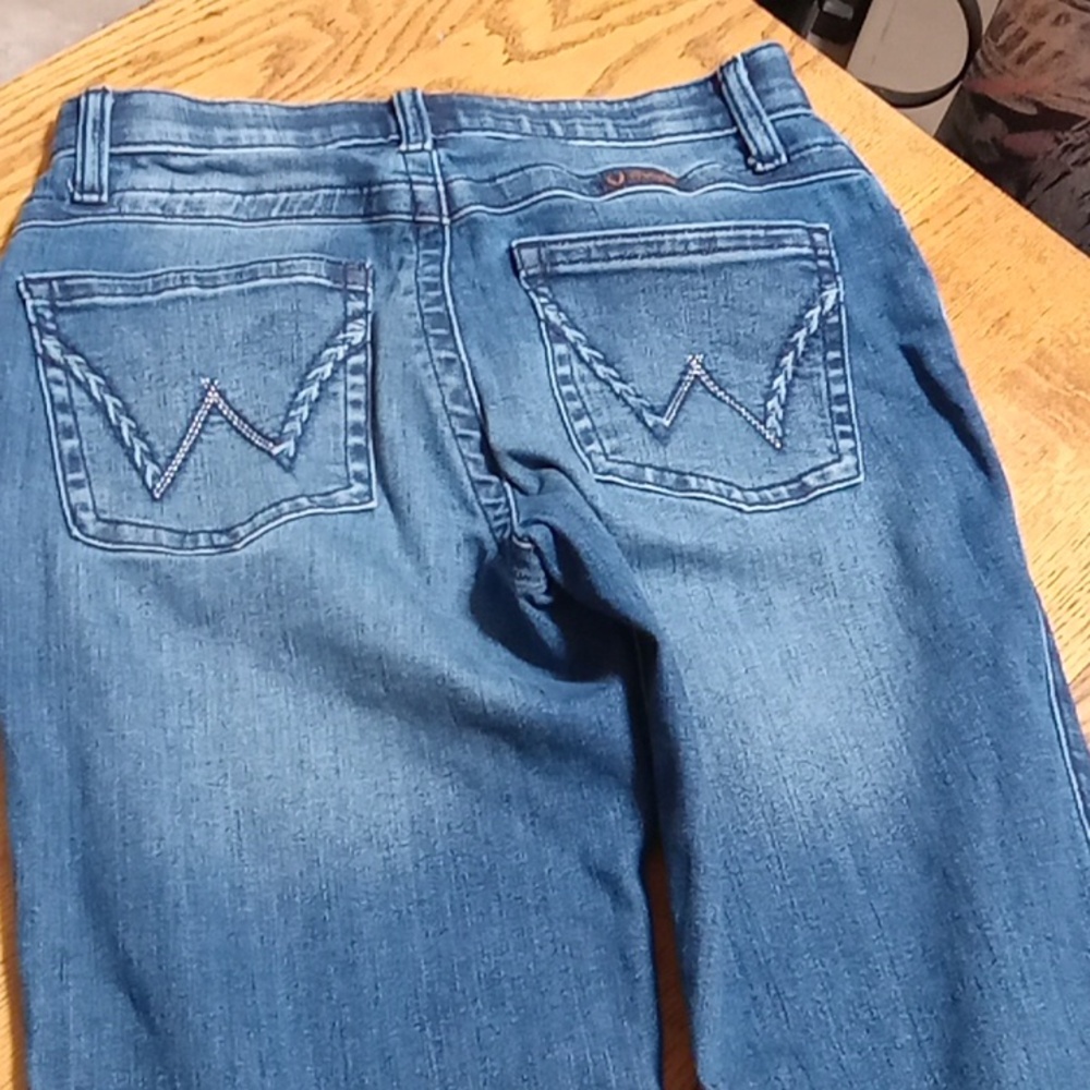 WRANGLER Womens ULTIMATE RIDING Jeans 28 X 33 BLUE Denim Used Pants